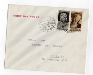 FDC  FIRST  DAY COVER    ANNO  MARIANO  VIAGGIATA  1954 - Bild 1 von 2