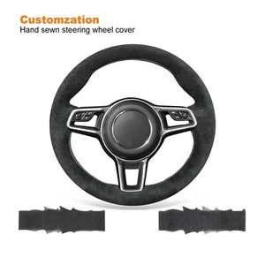 Hand Stitch Alcantara Steering Wheel Wrap for Porsche 911 991 Boxster 718 Cayman - Picture 1 of 11