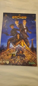 2019 SDCC COMIC CON EXCLUSIVE HULU FOX FX POSTER ARCHER FINAL SEASON 11" X 17" - Picture 1 of 1
