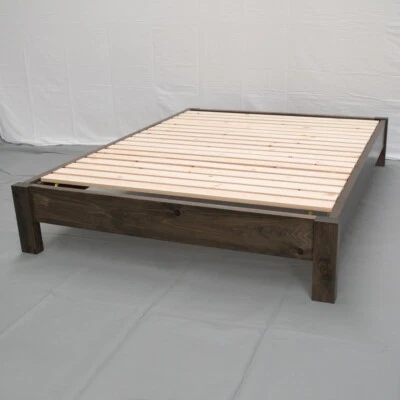 Cama con plataforma rústica de granja - Queen/Madera maciza/Moderna/Hecha en EE. UU./Envío gratuito Foto 1 de 4