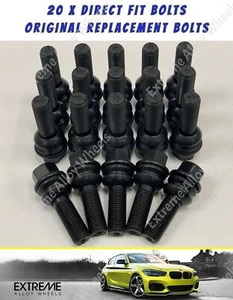 Schwarze Schrauben für Porsche 911 996 997 Original Ersatz Alufelgenschrauben - Bild 1 von 5