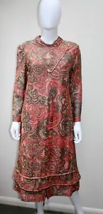 Vintage 1960s Fenwick French Salon Fabulous Lurex Cocktail Dress, Size 14 - Picture 1 of 18