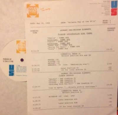 RADIO SHOW 5/30/88 ATLANTA  FULL SETS: TOMMY ROE, CLASSICS IV, & BILLY JOE ROYAL - Image 1 of 2