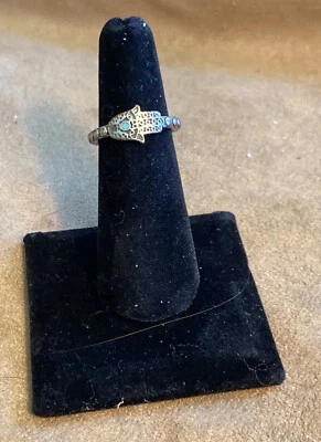 Lucky Brand Leopard Ring Detailed Silver Tone Size 6 C24-5 - Image 1 of 3