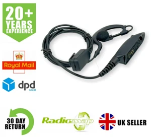 G-SHAPE EARPIECE WITH MIC & PTT 11ECH1040M4 FITS MOTOROLA GP340 TWO WAY RADIO - Zdjęcie 1 z 24