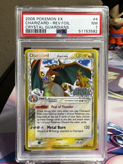 Carta Antiga Pokemon Charizard 4/100 Holo Rare Ex Crystal Guardians  Original Card