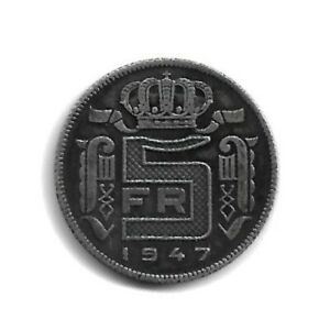 RARE - Belgique 1947 - 5 francs - Léopold III - type Rau en français - UNC -(36)