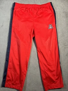 Pantaloni da pista Arizona Wildcats adulto medio rosso blu logo coulisse 34x26 UofA - Foto 1 di 11