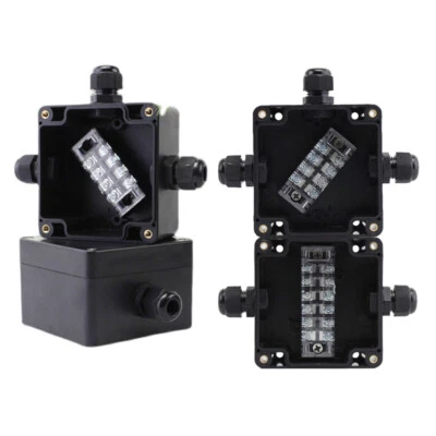 Cable Gland Connector Wire Terminal Blocks Electric Junction Box Waterproof - Image 1 of 4