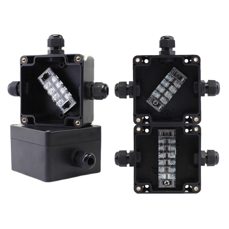 Cable Gland Connector Wire Terminal Blocks Electric Junction Box Waterproof - Image 1 of 4
