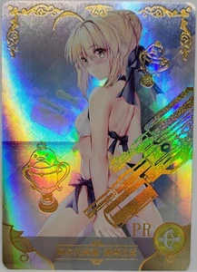 Fate Grand Order Artoria Pendragon (Archer) Holo Foil Doujin Trading Card PR - Picture 1 of 1