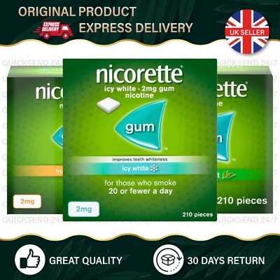 Nicorette ALLE GESCHMACKSRICHTUNGEN | 2MG / 4MG Nikotinkaugummi 210 - 630 Variation | Ablaufdatum 2026