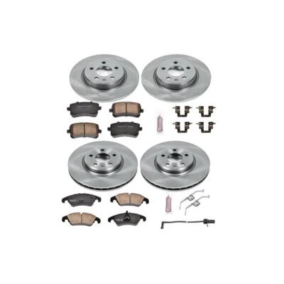 Комплект дисковых тормозов PowerStop - передний и задний - подходит для Audi A4 2009-2011, Audi A4 Quat - Изображение 1 из 4