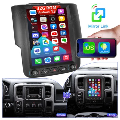 9.7" For 2013-2018 Dodge Ram 1500 2500 3500 Android 13 Car Stereo Radio GPS Navi Foto 1 de 4