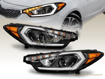 FIT 2014-2015 FORTE / FORTE COUPE EX SX WITHOUT HID BLACK PROJECTOR HEADLIGHTS - Image 1 of 4