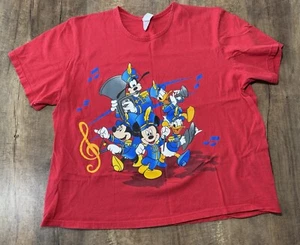 Vintage Rare Disney Mickey Unlimited Marching Band Size XL Goofy Red Minnie - Picture 1 of 7