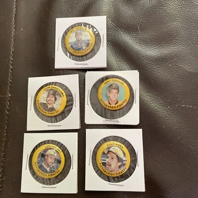 1984 Fun Foods Baseball Pins - Lot Of 5 Pittsburgh Pirates - Image 1 of 2