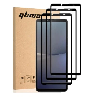 Displayschutzfolie für Sony Xperia 1/5/10/IV/ III/V VI Full Cover Hartglas - Bild 1 von 4