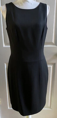 Vestido vaquero para mujer INC International Concepts 8 negro sin mangas 100 % lana usado en excelente estado Foto 1 de 4