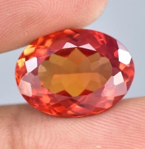 Pietra preziosa sciolta ovale ovale certificata GIE Ceylon Padparadscha 12,50 ct - Foto 1 di 5