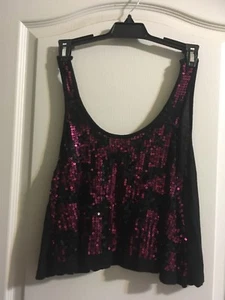 XXI ärmelloses Tanktop mit Pailletten vorne - Größe S/P - Bild 1 von 2