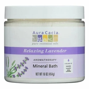 Aura Cacia Relaxing Lavender Harvest Aromatherapy Mineral Bath 454 gr 16 Ounces - Picture 1 of 1