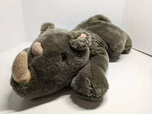Vintage BJ Toy Company Rhino Plush 15" - Picture 1 of 7
