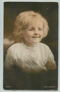 POSTCARD Young Girl. Studio portrait. blonde hair 1916 - Picture 1 of 2