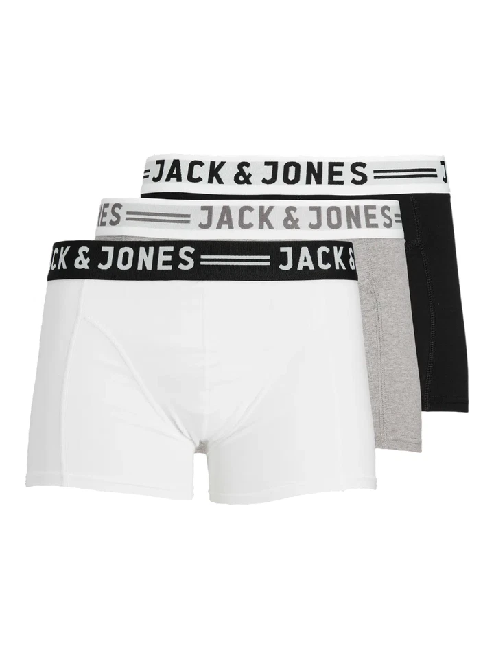 Jack & Jones Sense - Pack de 3 Bóxers de Algodón Elástico para Hombre - Imagen 1 de 1