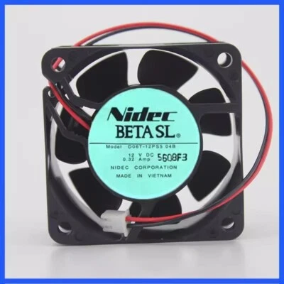 NIDEC D06T-12PS5-04B 6025 DC12V 0.32A 6cm 2-Pin Cooling Fan - Image 1 of 2