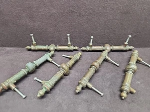 6 Vintage Large 6-3/4" Long Decorative Aluminum Drawer Cabinet Pulls Handles - Picture 1 of 7