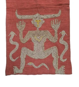 Vintage Indonesien LAU WUTI KAU zeremonieller Rock doppelseitig Nassa Muscheln Sumba  - Bild 1 von 15