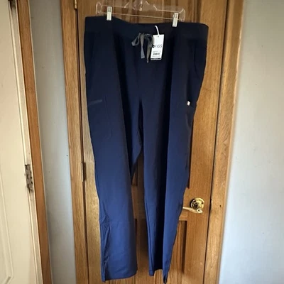 Figs NWT Navy High Waisted YOLA Scrub Pants 1SW200005 4XL/T Tall - Image 1 of 4