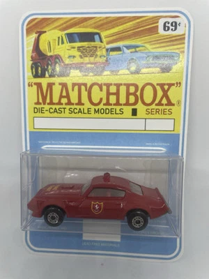 Matchbox Lesney Phantom 16 Custom Pontiac Fire Chief Superfast Wheels Blister Pk - Image 1 of 4