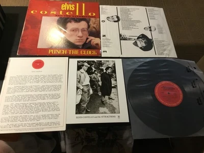 Elvis Costello & Attractions Punch The Clock Promo LP w Press Kit and Photo - Image 1 of 4
