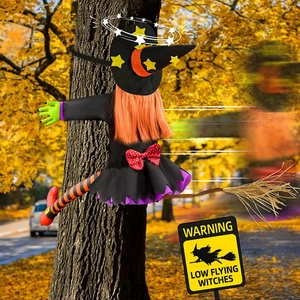 Halloween Deko Outdoor Crashing Witch: 44" Flying Crashed Witches Hangin - Bild 1 von 15