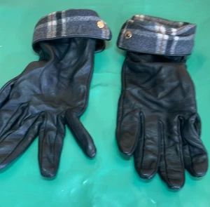 Lady Jane design Black leather gloves Small Warm - Picture 1 of 9