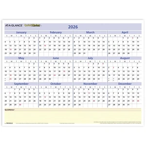 AT-A-GLANCE 2026 radierbarer Kalender, trocken abwischbarer Wandplaner, 16" x 12", Medium... - Bild 1 von 5