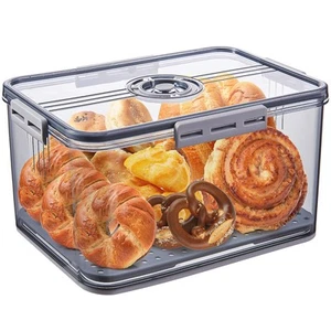 Bread Box for Homemade Bread Boxes for Kitchen Counter Airtight, Time Recordi... - Picture 1 of 7
