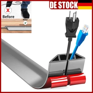 PVC Boden Kabelkanal Fußboden Kabelbrücke Kabelschacht Selbstklebend 6cm x 1m - Bild 1 von 14