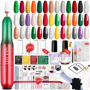 82PCS Gel Nail Polish Kit with 220W UV Light: 20 Christmas Color Gel Polish 2... - Picture 1 of 7