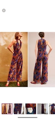 Mono floral de terciopelo Anthropologie Maeve Ava, talla 0 Foto 1 de 4