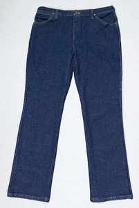 Wrangler Jeans Uomo 36x30 Lavaggio Scuro 947 STR Gamba Dritta Elasticizzato Denim - Foto 1 di 3