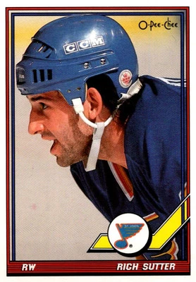 1991-92 O-Pee-Chee Rich Sutter St. Louis Blues #143 - Image 1 of 2