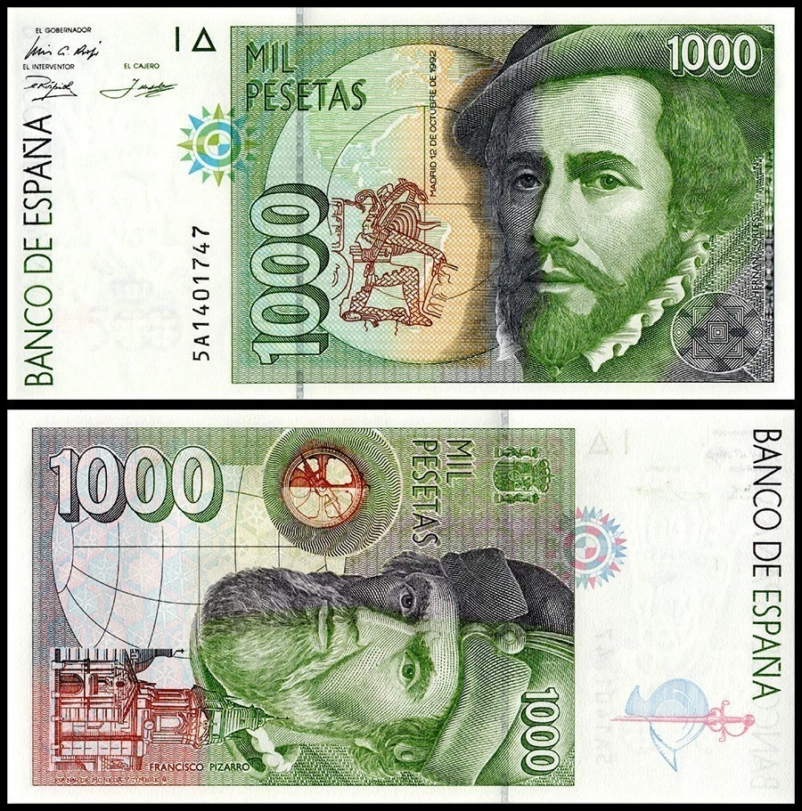 Spain 1000 Pesetas, 1992, P-163a.2, UNC - Image 1 of 1