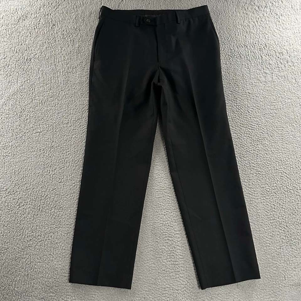 Pantalones de vestir Lauren Ralph Lauren para hombre negros 34x30 mezcla de lana de poliéster Foto 1 de 4