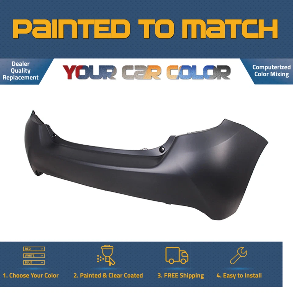For 2015-2017 TOYOTA YARIS; Rear Bumper Cover; Painted to Match Foto 1 de 1