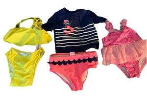 Penelope Mack Old Navy Carters Lot Of 3 Toddler Swimsuits Size 18-24 Mon Girls - Picture 1 of 11