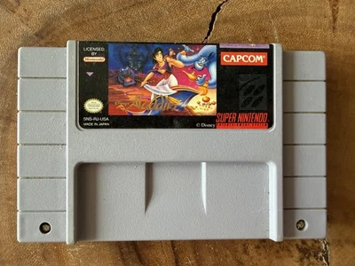 Disney's Aladdin Super Nintendo SNES Cartridge Capcom Made in Japan - Image 1 of 3