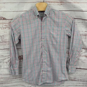 Camisa Peter Millar Abotonada Para Hombre Mediana A Cuadros Manga Larga Informal - Imagen 1 de 7
